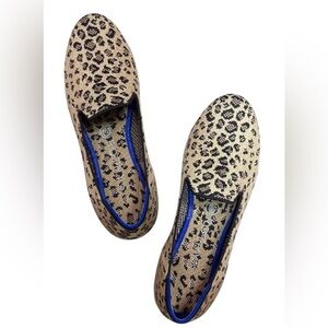 Rothy's The Loafer ✨Retired✨ Leopard Print, Animal Print, Blue Halo/Blue Trim, 6